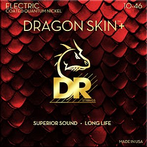 EM BREVE: Encordoamento DR Strings Dragon Skin+ Guitarra 10-46 Medium