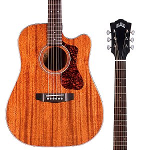 Violão Guild D-120CE All-Solid Eletroacústico Cutaway Natural, Bag - OUTLET