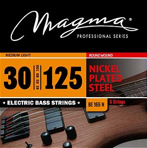 Encordoamento Magma BE166N Baixo 6 Cordas (.030 - .125), Níquel, Escala Longa