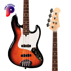 Baixo Lakland Skyline 44-60 PMX Custom – Sunburst com Preamp Trickfish J-Core