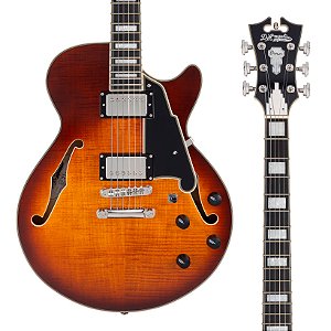 EM BREVE: Guitarra D’Angelico Premier SS Guitarra Elétrica Semi-hollow - Dark Iced Tea Burst com Stopbar Tailpiece