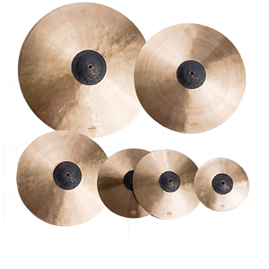 Kit de Pratos Wuhan KOI - Ride 22", Crash 19", Crash 18", Hi Hat 15", Splash 10" - OUTLET