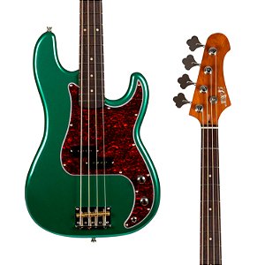 Contrabaixo JET JPB-300 Sherwood Green - Roasted Poplar, Braço Maple, Escala Rosewood