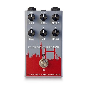 Pedal Trickfish Overdrive Preamp p/ Contrabaixo c/ 3 Bandas de EQ e Blend