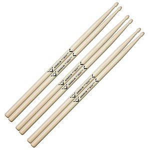 Kit c/ 3 pares - Baqueta Vater Classics 5A Wood Tip Hickory Drumsticks