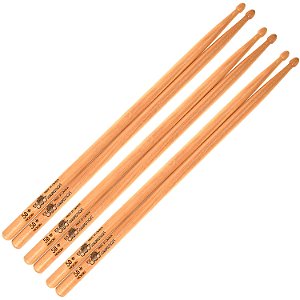 Kit c/ 3 Pares - Baquetas Los Cabos 5B Hickory (Par)