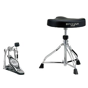 Kit Tama HED2G Pedal de Bumbo Iron Cobra 200 + Banco HT250