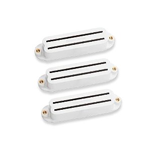 Captador (Set) Seymour Duncan Cool Rails Strat, Braço, Meio e Ponte, Branco