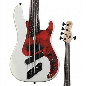 Pré-Venda: Baixo Dingwall SP1 5 Cordas Multi-scale - Matte Ducati Pearl White