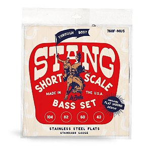 Encordoamento La Bella 760F-MUS - Mustang Bass Through-Body Flat Wound (43-104)