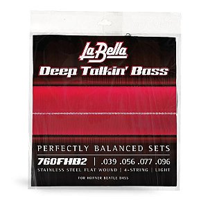 Encordoamento La Bella 760FHB2 - Beatle Bass Stainless Steel Flat Wound (39-96)