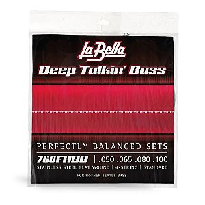Encordoamento La Bella 760FHBB - Beatle Bass Stainless Steel Flat Wound (50-100)