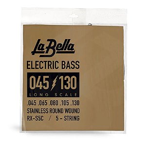 Encordoamento La Bella RX-S5C - 5-String Bass Stainless Steel Round Wound (45-130)