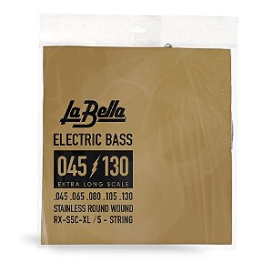 Encordoamento La Bella RX-S5C-XL - 5-String Bass Stainless Steel Extra Long Scale (45-130)
