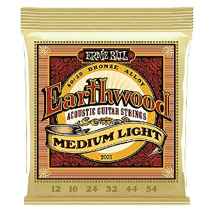Corda Ernie Ball 012 Earthwood 80/20 Bronze para Violão Aço