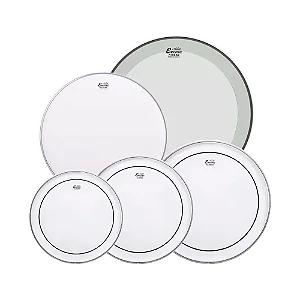 Kit de Peles Encore Pinstripe Clear 10", 12", 14", 22" Powerstroke 3 e 14" Caixa By Remo