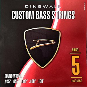 Encordoamento para Contrabaixo Dingwall Nickel Plated Steel Long Scale 5-String – .045-.130