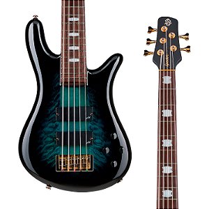 Contrabaixo Spector NS Icon Neck-Through Black and Blue – 5 Cordas + Gig Bag Original