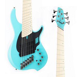Contrabaixo Dingwall NG3 Adam “Nolly” Getgood Signature 6 Cordas – Matte Celestial Blue com Escala Maple Multiscale