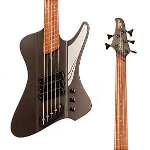 PRÉ-VENDA: Contrabaixo Dingwall D-Roc 5 Cordas – Matte Metallic Black com Escala Pau Ferro