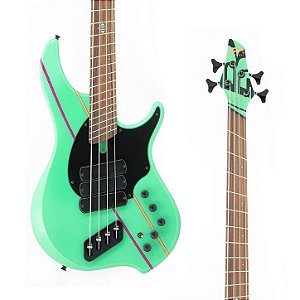 Contrabaixo Dingwall John Taylor Signature 4 Cordas – Gloss Seafoam Green com Gráficos Rio