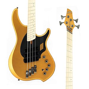 Contrabaixo Dingwall NG-2 4 Cordas – Metallic Gold Matte com Escudo Carbon Fiber