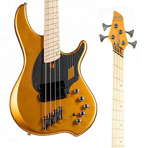 Contrabaixo Dingwall NG-2 4 Cordas – Metallic Gold Matte com Escudo Carbon Fiber