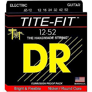 Encordoamento DR Strings Tite-Fit Guitarra 12-52 Jazz Níquel