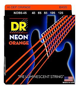 Encordoamento Hi-Definition NEON Orange Baixo 5 Cordas 45-125