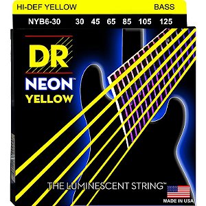 Encordoamento Hi-Definition NEON Yellow, Baixo 6 Cordas 30-125 - Standard Scale