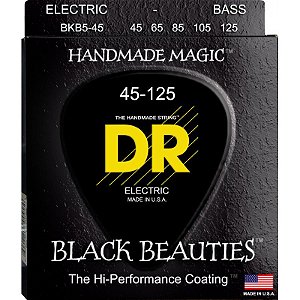 Encordoamento Black Beauties, Baixo 5 Cordas 45-125 - Standard Scale