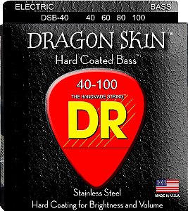 Encordoamento DR Strings Dragon Skin Baixo 4 Cordas 40-100 - Standard Scale