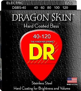 Encordoamento Dragon Skin, Baixo 5 Cordas 40-120