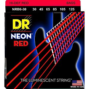 Encordoamento Hi-Definition NEON Red, Baixo 6 Cordas 30-125 - Standard Scale