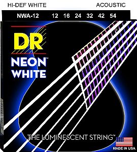 Encordoamento DR Strings NEON White Violão 12-54 Branca