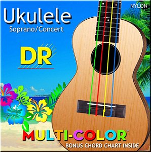 Encordoamento Ukulele Multi-color Nylon