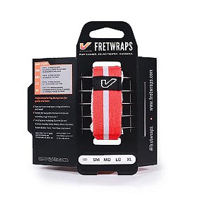 Abafador De Cordas FretWraps Individual Gruv Gear Grande Vermelho/Branco