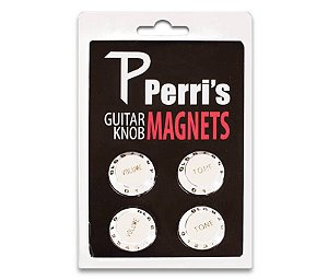 Imã De Geladeira Perri's Knob De Guitarra Branco