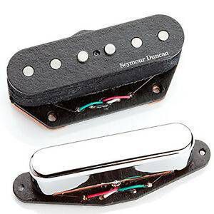 Captadores (Par) Guitarra Vintage Stack Tele Set, Alnico5, 4 Condutores, Preto/Cromo