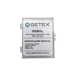 GE8AL - KIT 5 AGULHAS FINE 50.2mm 100% AÇO 8AL