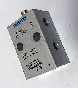 04.0010 - VÁLVULA DE ALIVIO PINO/MOLA 3/2 VIAS M5 - TAGPRESS - CENSI - FESTO