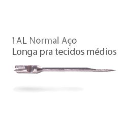 2385 - 1AL - KIT C/ 5 AGULHAS 100% AÇO - FAST SUPER LONGA - ETIQ PLAST