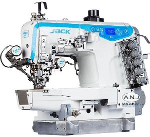 JK-K5D-01GBX364/PL - MÁQUINA GALONEIRA CILÍNDRICA DIRECT DRIVE 3 AGULHAS 5 FIOS C/ CATRACA - JACK