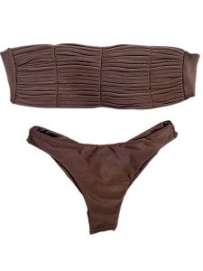 Biquíni Macramê Marrom Terra
