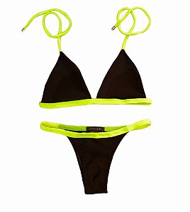 Conjunto Topázio Verde neon