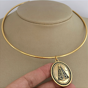 Colar Aro Medalha Nossa Senhora Aparecida