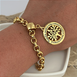 Pulseira Elo Portugues Arvore Da Vida