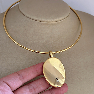 Colar Aro Medalha Lisa