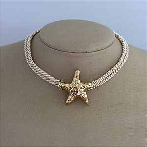 Choker 35cm Cordão São Francisco Estrela Do Mar