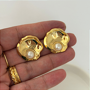 Brinco Perola Concha do Mar